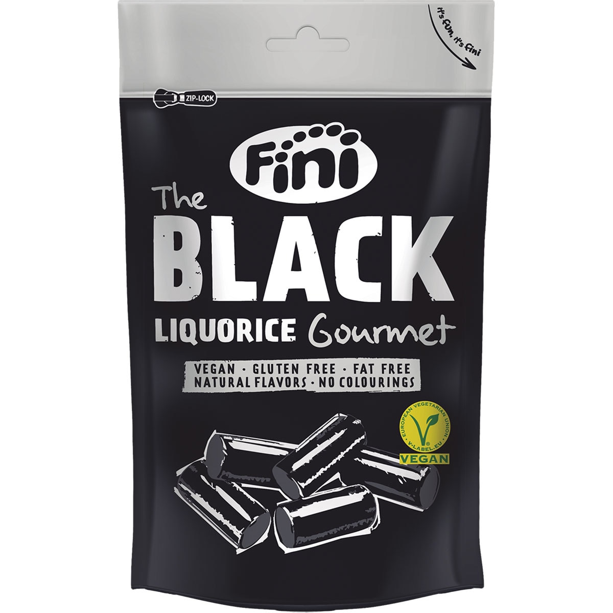 regaliz negro gourmet sin gluten ni colorantes articifiales bolsa 180 g