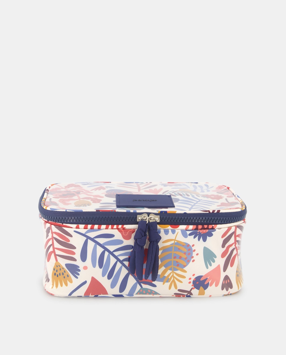 Grande trousse à imprimé fleurs