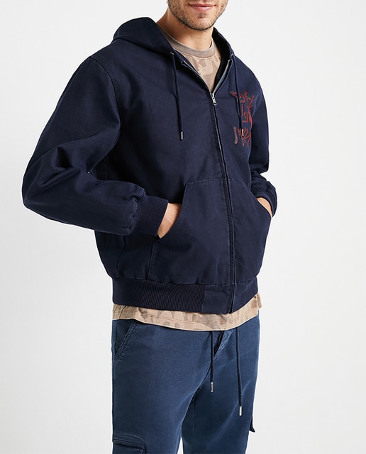 Imagen 0 de Chaqueta de hombre con capucha azul