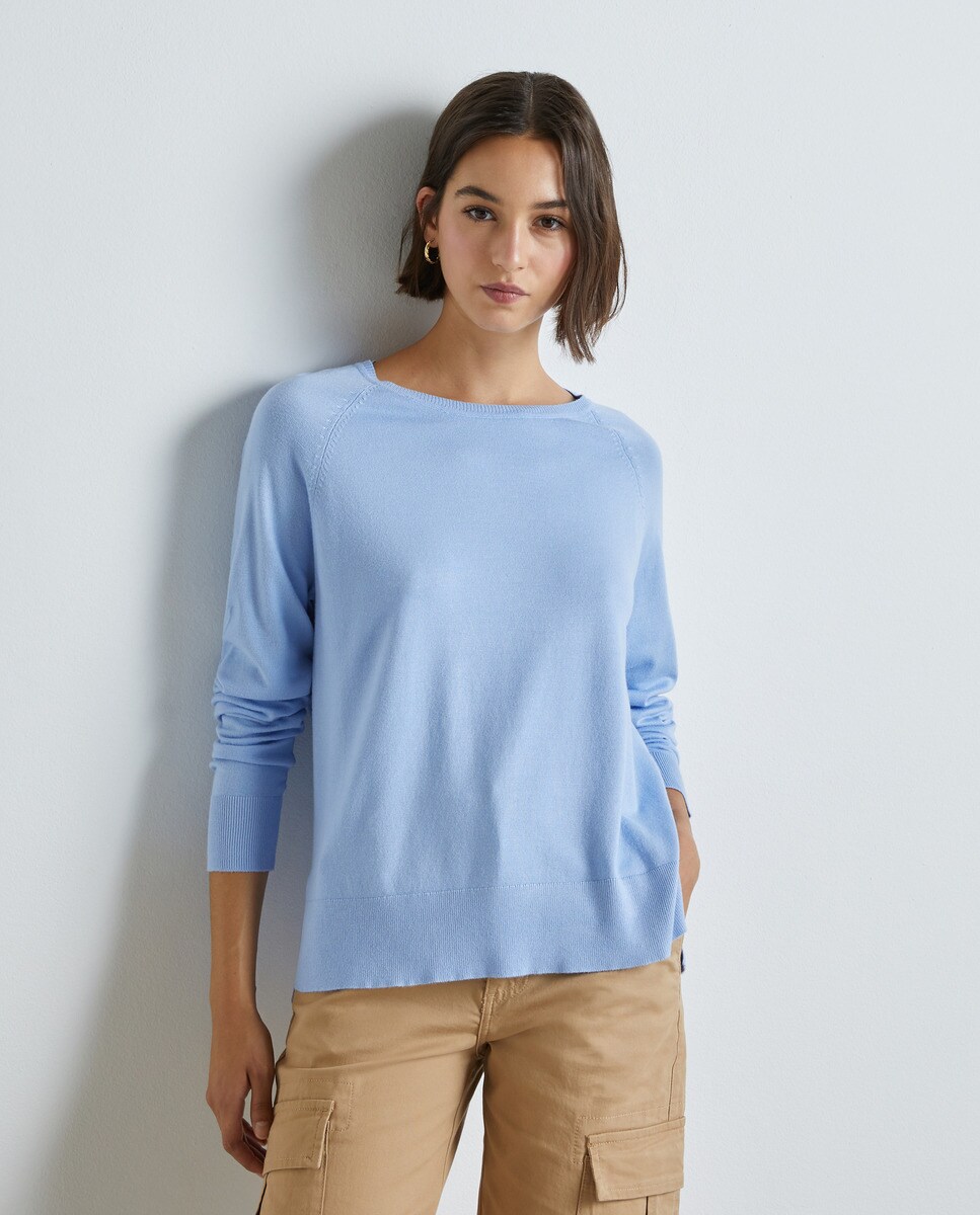 Pull en maille à encolure ronde ample