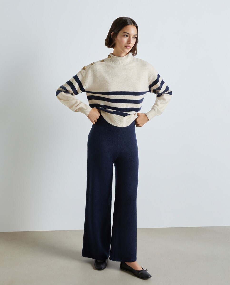 Pull en maille à col rond