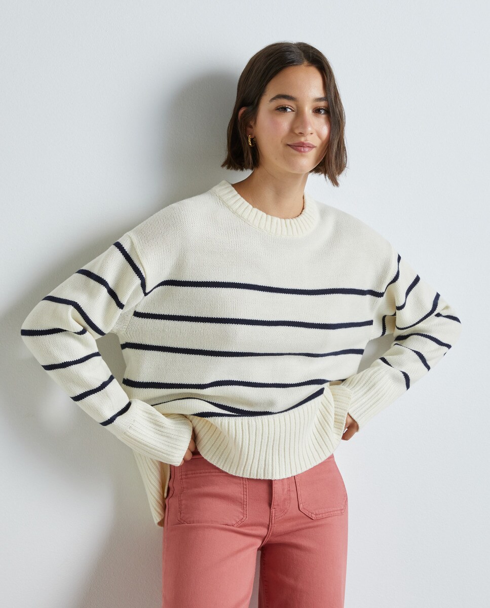 Pull en maille à col rond