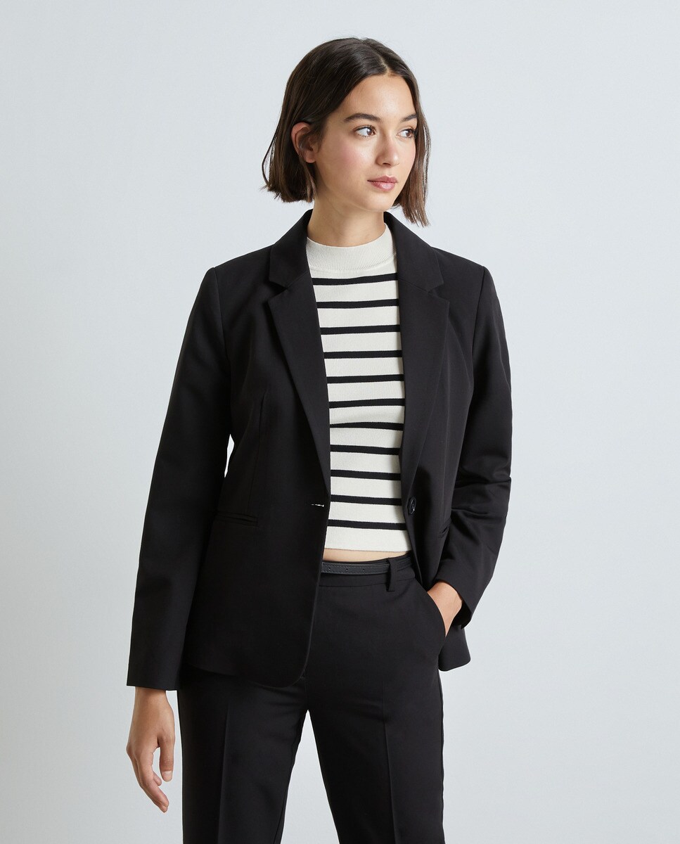 Blazer basic avec bouton