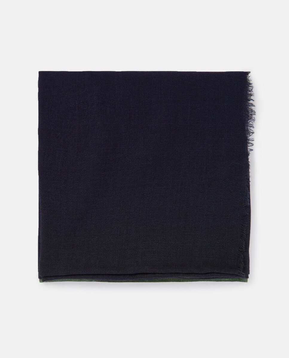 Foulard en laine tie & dye foncé