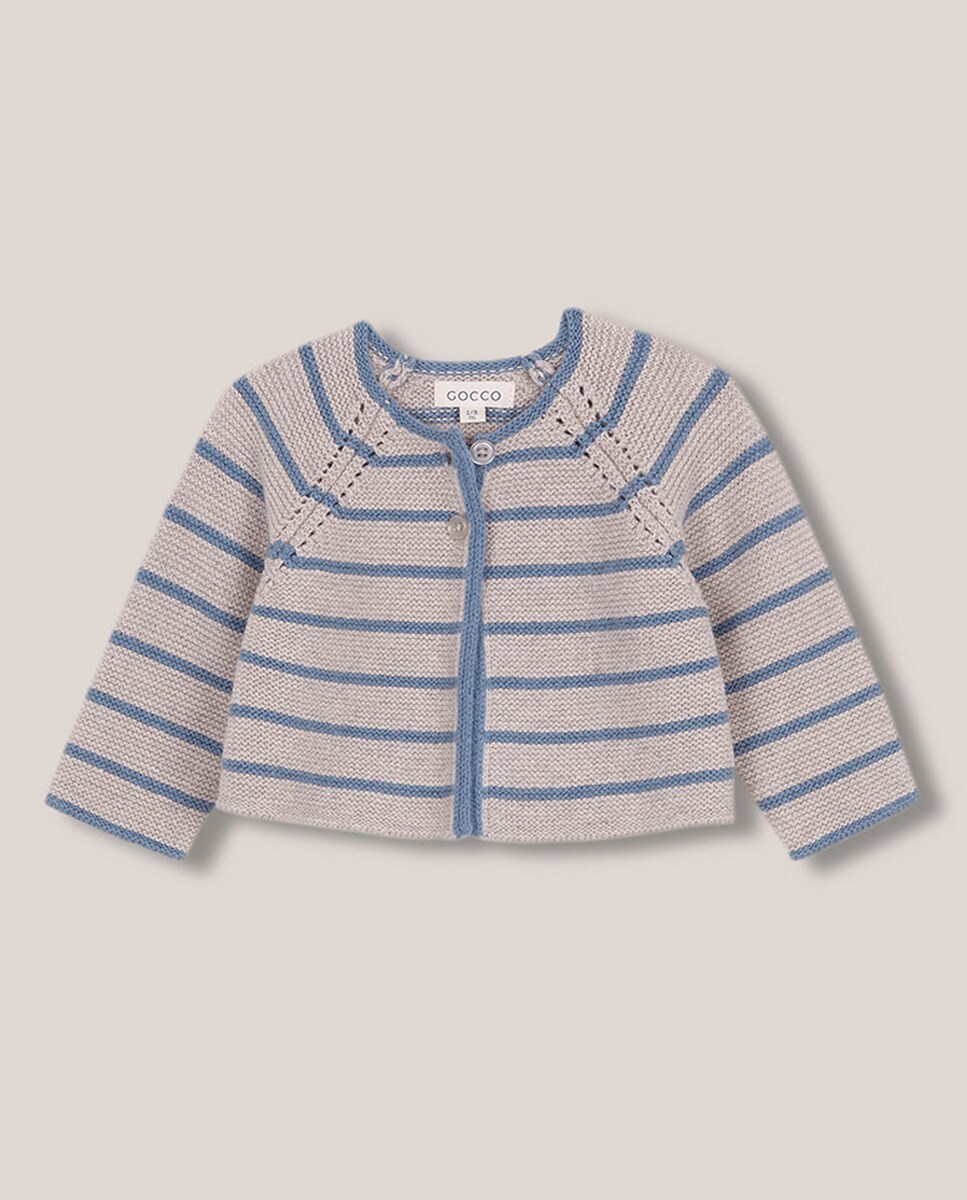 Veste en point mousse à motif