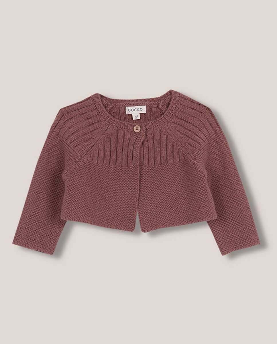 Veste côtelée en point mousse