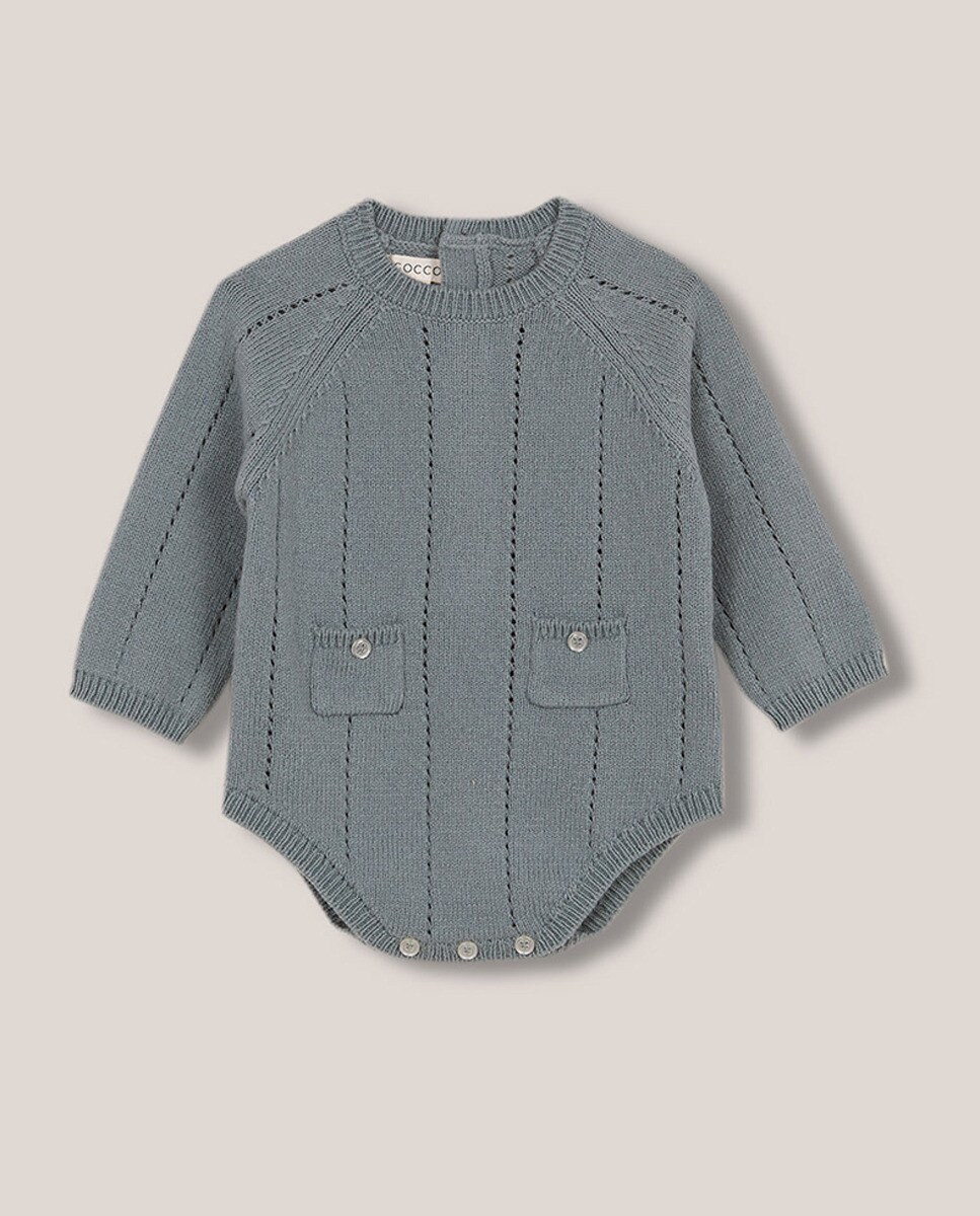 Barboteuse ajourée avec poches