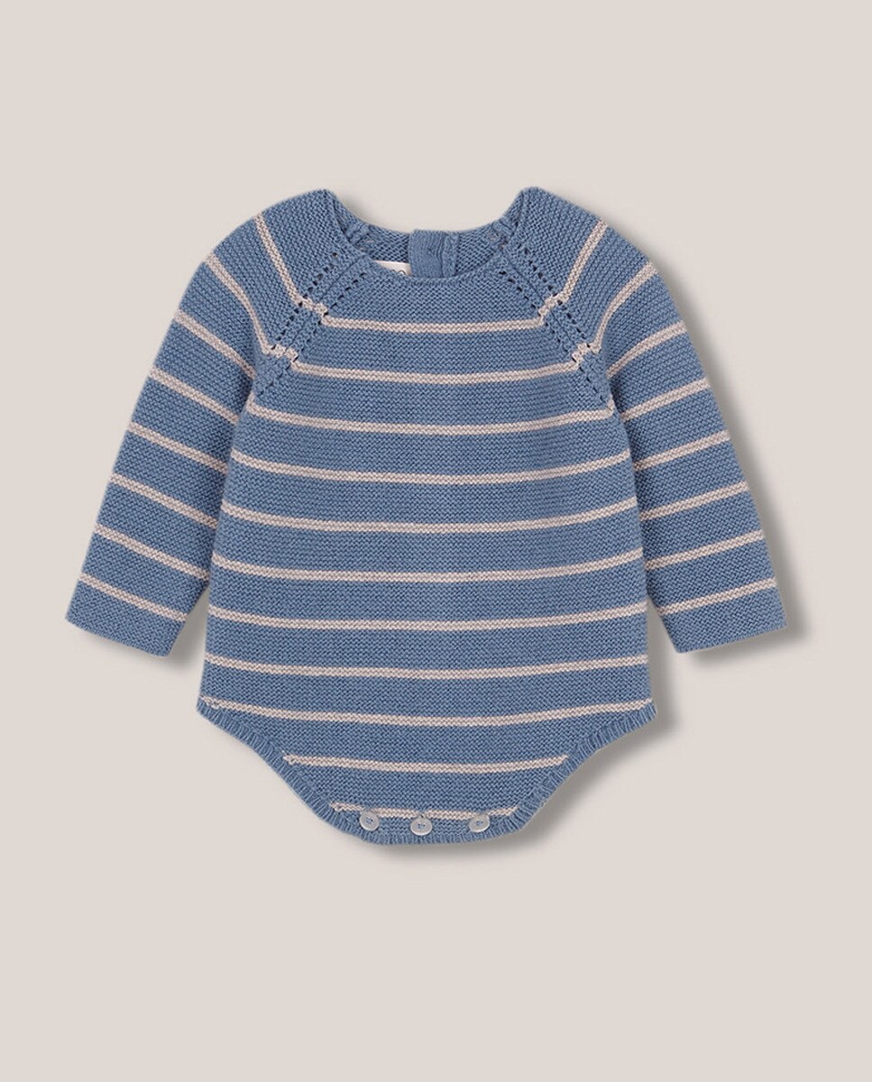 Barboteuse en maille à motif