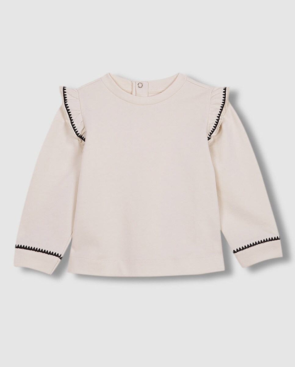 Sweat avec volants aux emmanchures