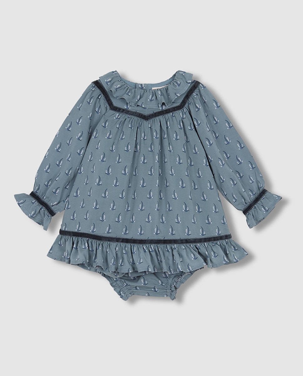 Robe avec volant sur le col