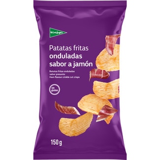 patatas fritas onduladas sabor jamón sin gluten bolsa 150 g - El Corte Ingles
