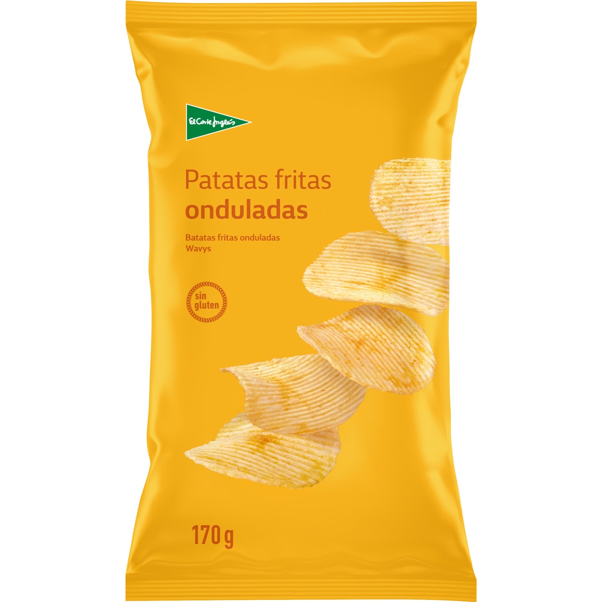 patatas fritas onduladas sin gluten bolsa 170 g