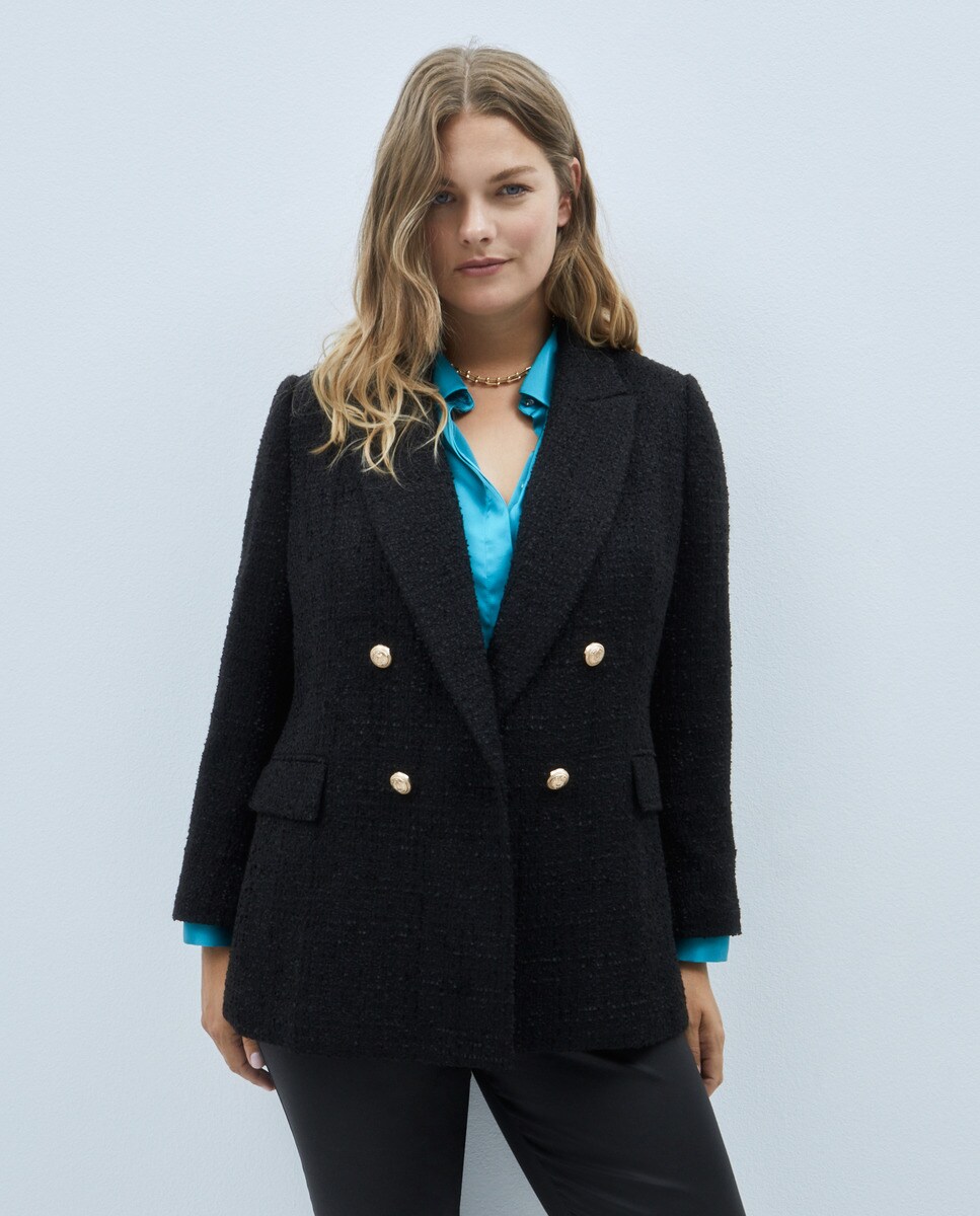 Blazer tweed croisé