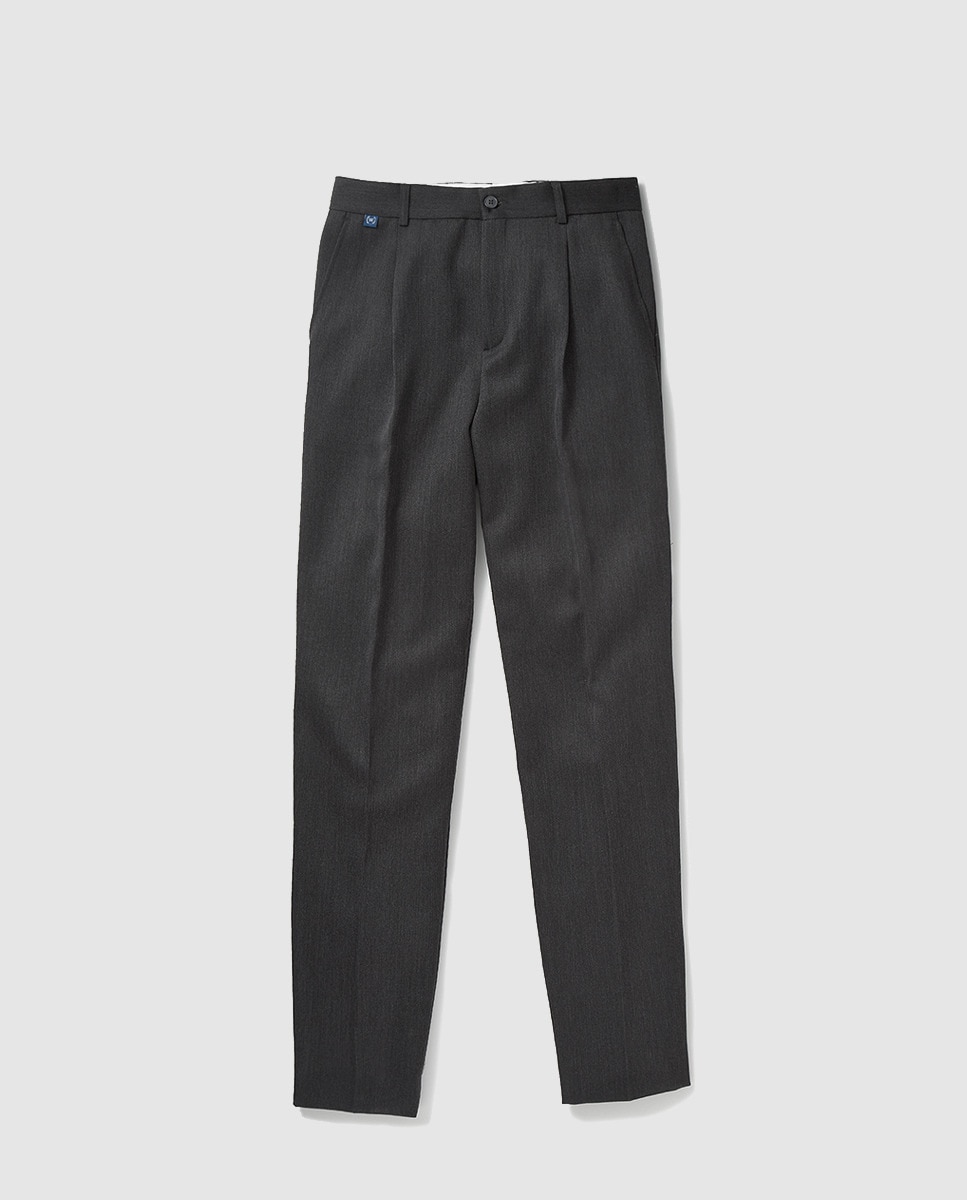Calças de Uniforme Mistura de Lã Maya Cinzento-3