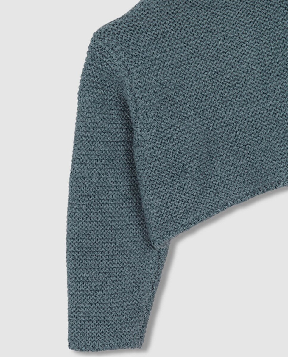 Casaco de Ponto Musgo Azul-5