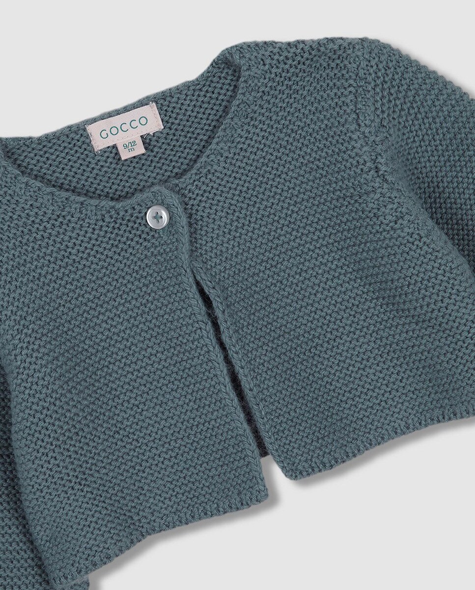 Casaco de Ponto Musgo Azul-4