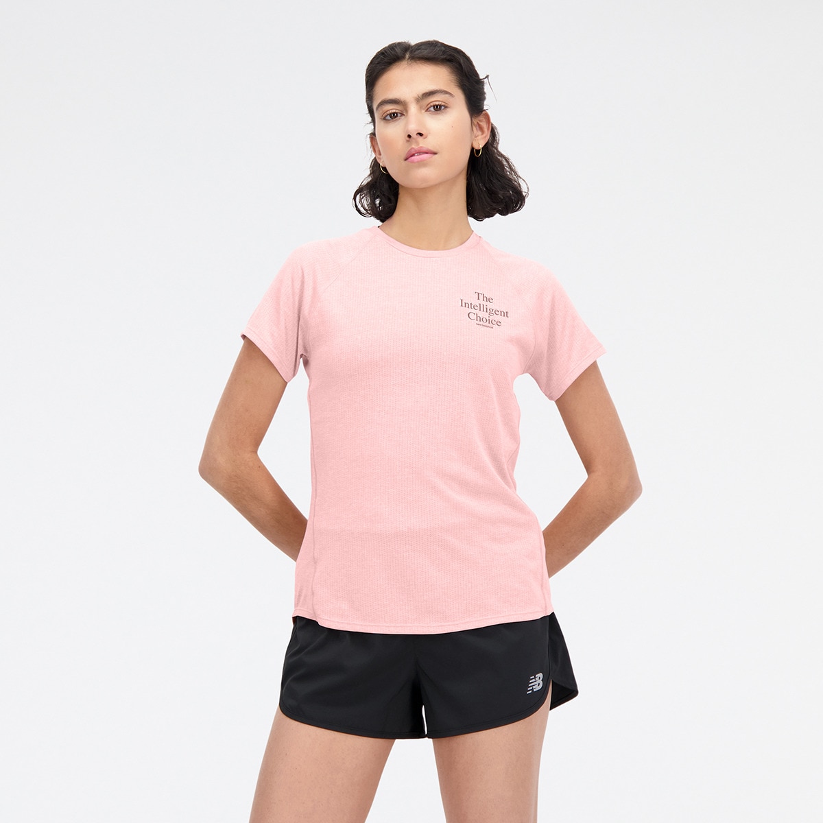 T-shirt Impact Run Rosa-claro-1
