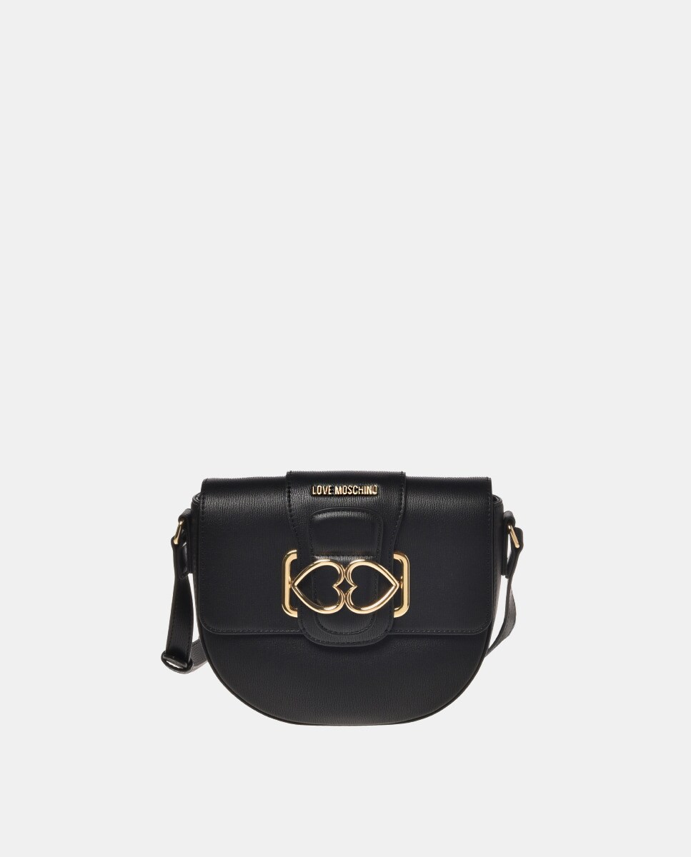 Petit sac à bandoulière en crossant de lune à rabat