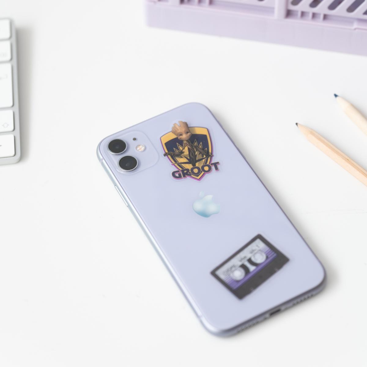 Gadget decals Marvel Groot Erik blanco Blanco/Marrón-5