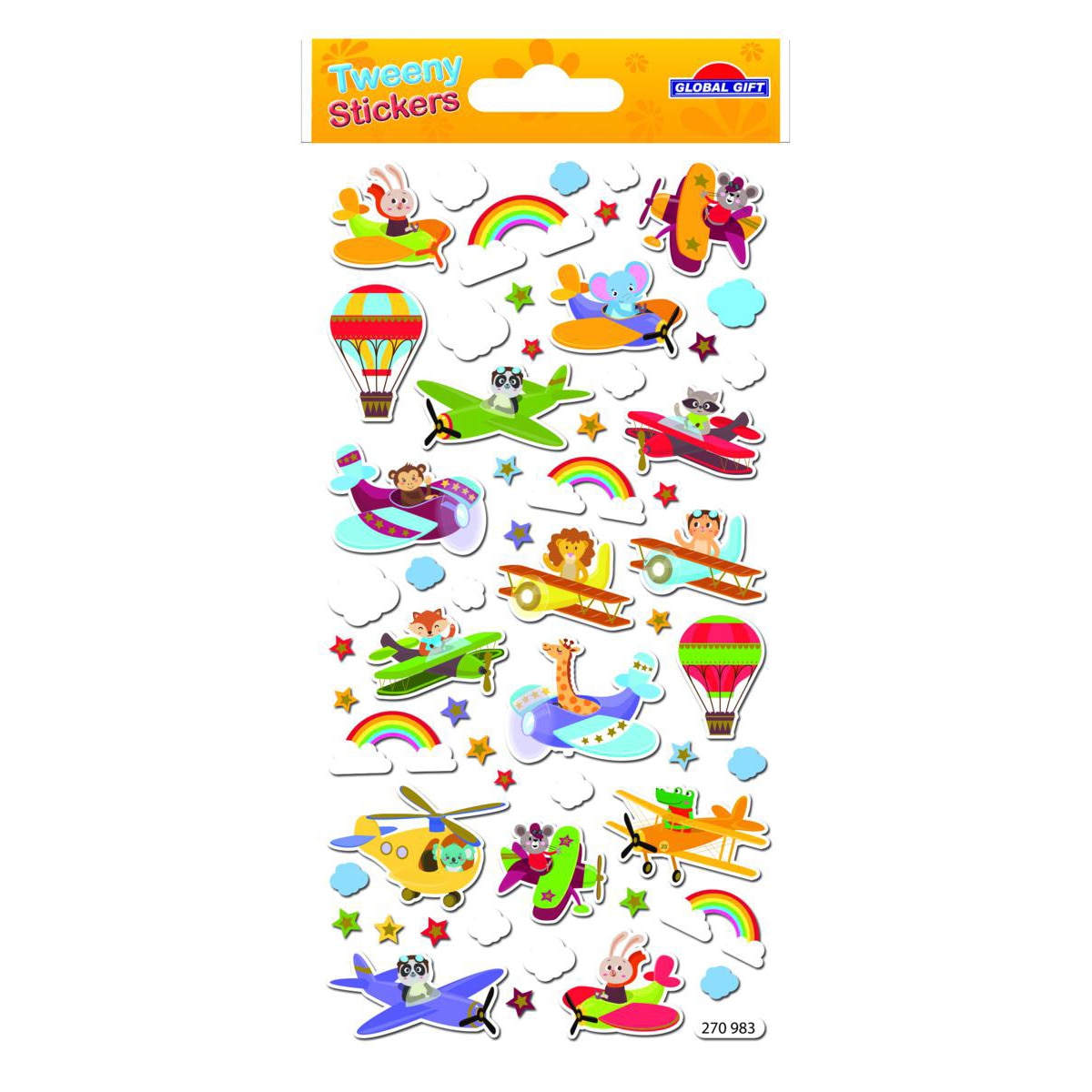 Pegatinas tweeny foamy aviacion Global Gift blanco Blanco / Amarillo-2