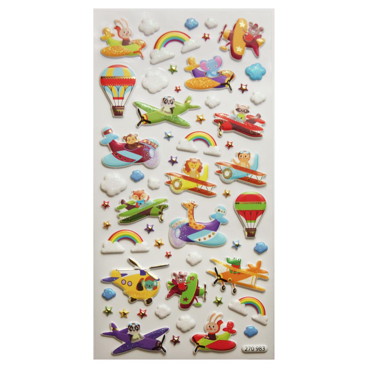 Pegatinas tweeny foamy aviacion Global Gift blanco Blanco / Amarillo-3