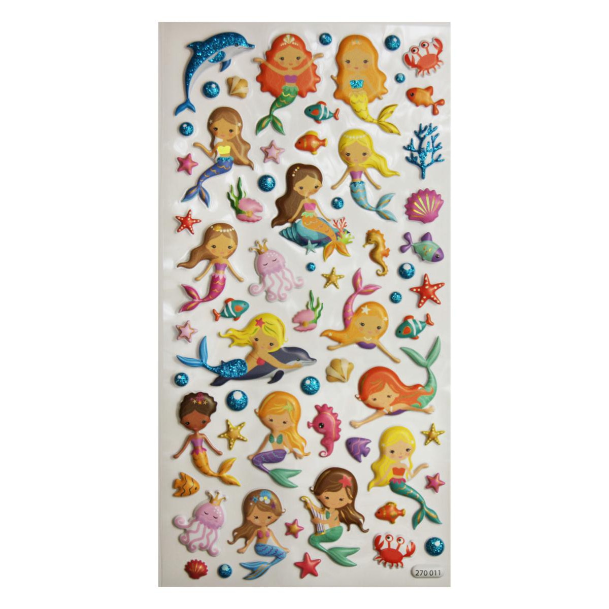 Pegatinas tweeny foamy sirenas Global Gift blanco Blanco / Amarillo-3