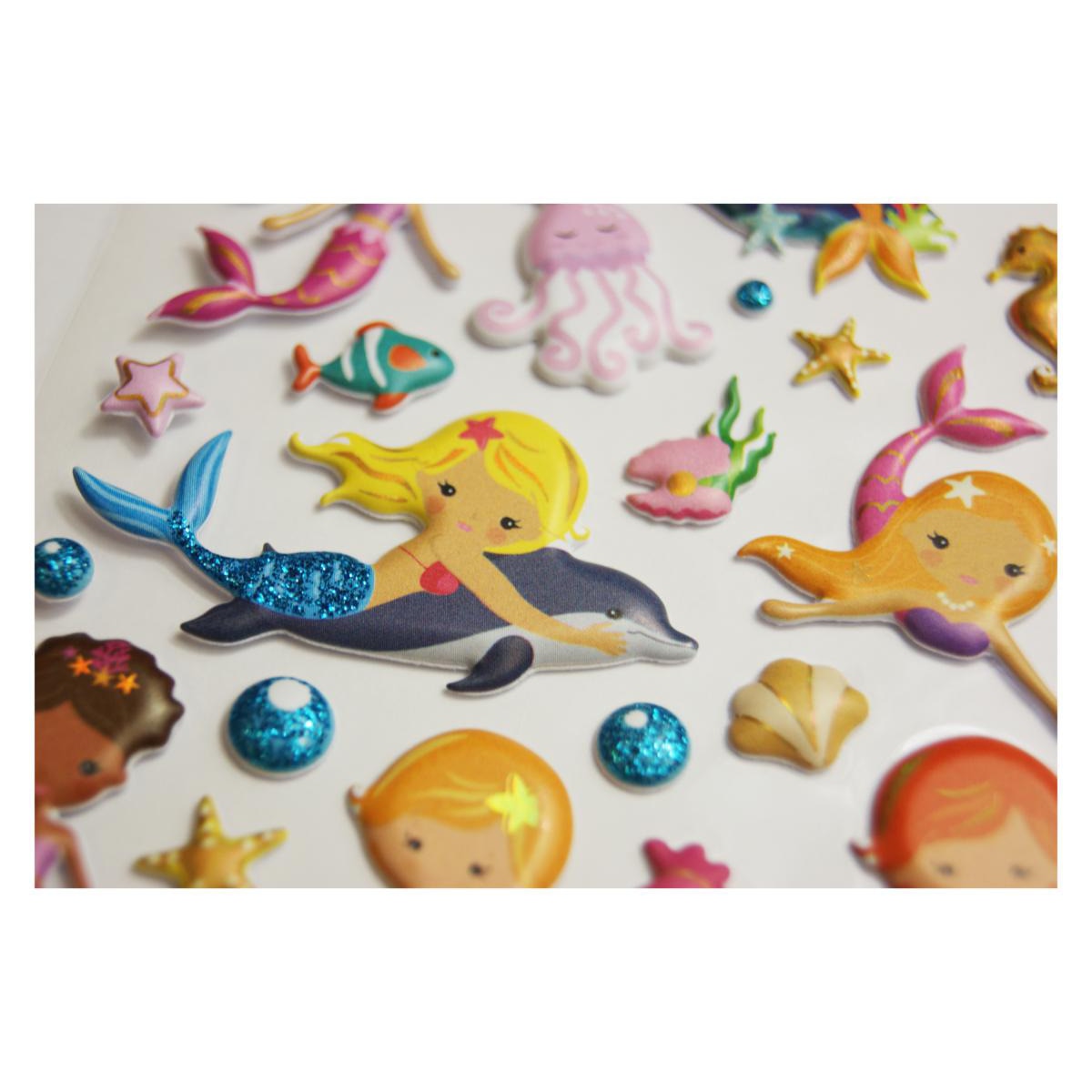 Imagen 0 de Pegatinas tweeny foamy sirenas Global Gift blanco