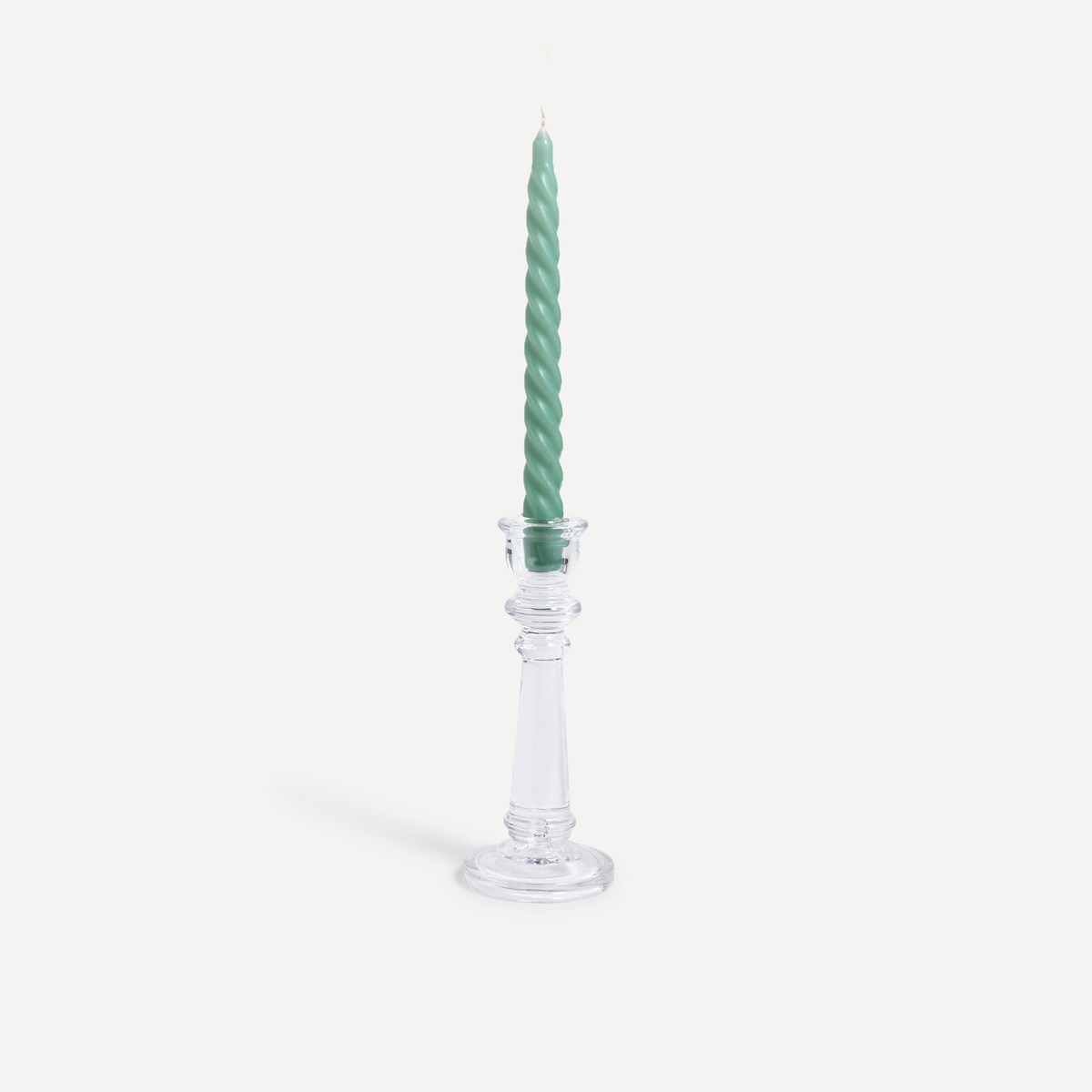 Conjunto de 2 Velas Candelabro Entrançado Verde-2