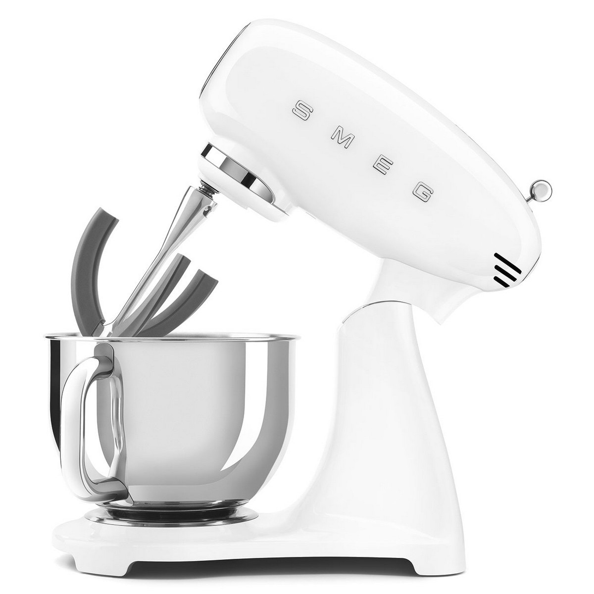 Batedeira com Taça Smeg Anni 50 SMF03WHEU de 800 W e Capacidade de 4,8 Litros - Total Branco Branco-7