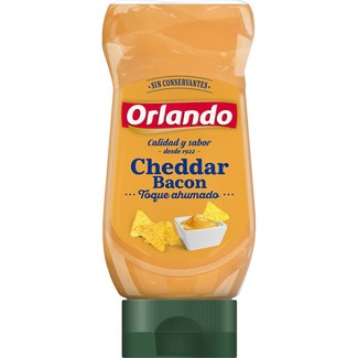 salsa cheddar bacon con un toque ahumado envase 245 g - Orlando