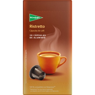 café ristretto estuche 20 cápsulas compatibles con Nespresso - El Corte Ingles