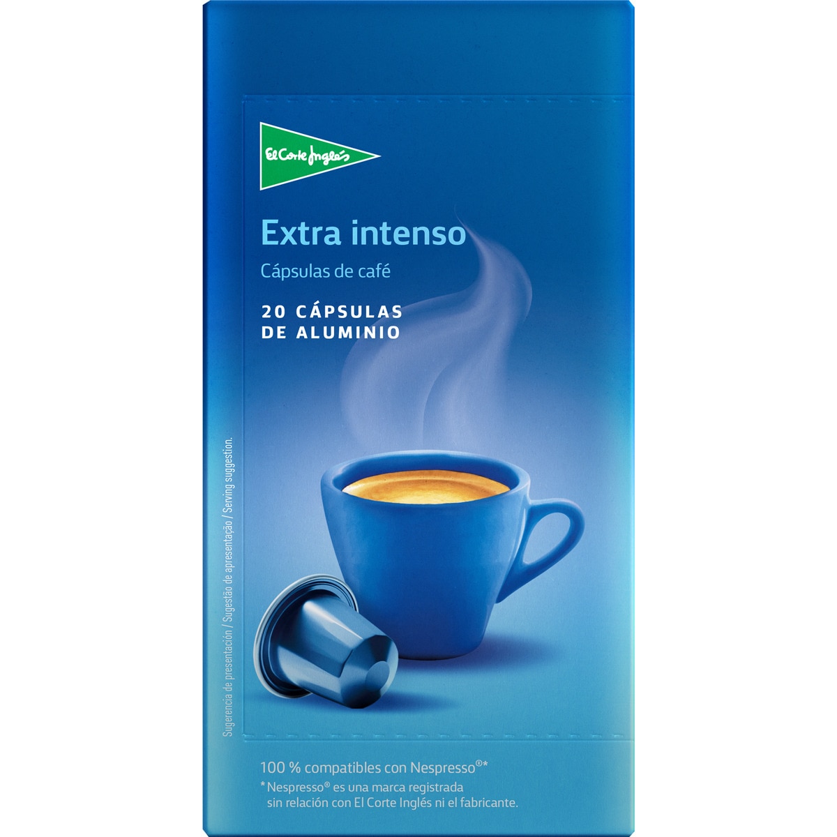 café extra intenso estuche 20 capsulas compatibles con Nespresso