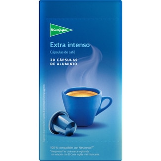café extra intenso estuche 20 cápsulas compatibles con Nespresso - El Corte Ingles