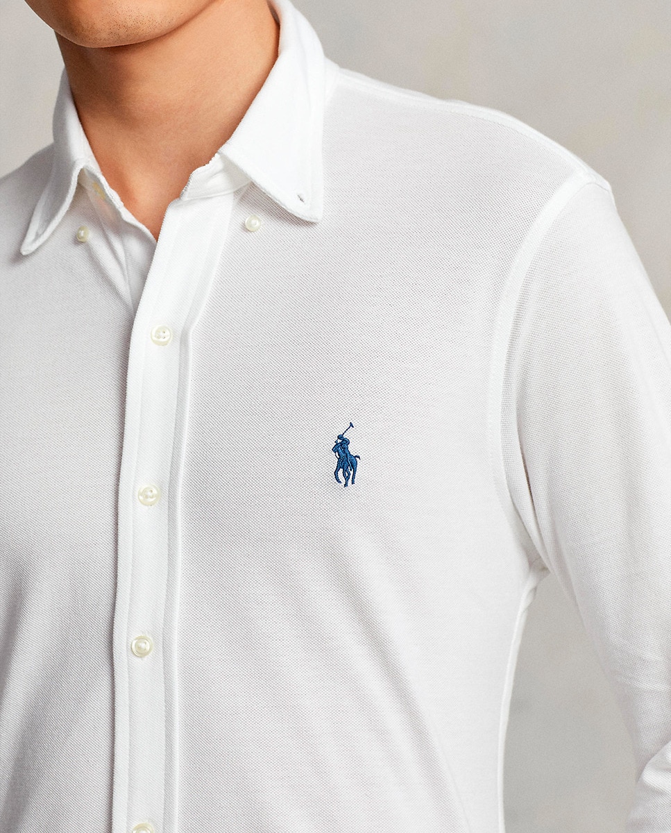 Camisa Piqué Regular Fit Branco-5