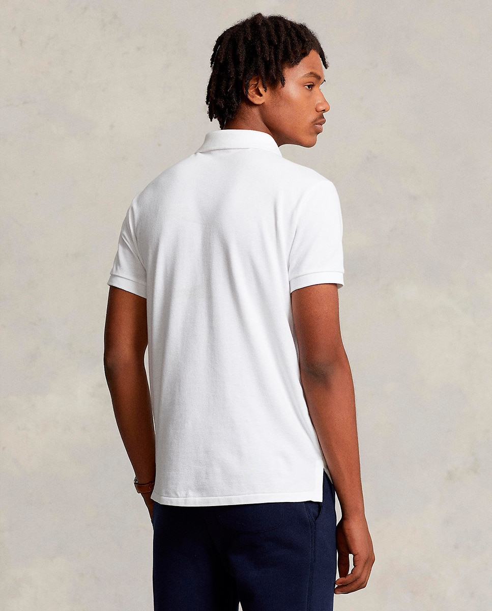 Polo Piqué Slim Fit Branco-3