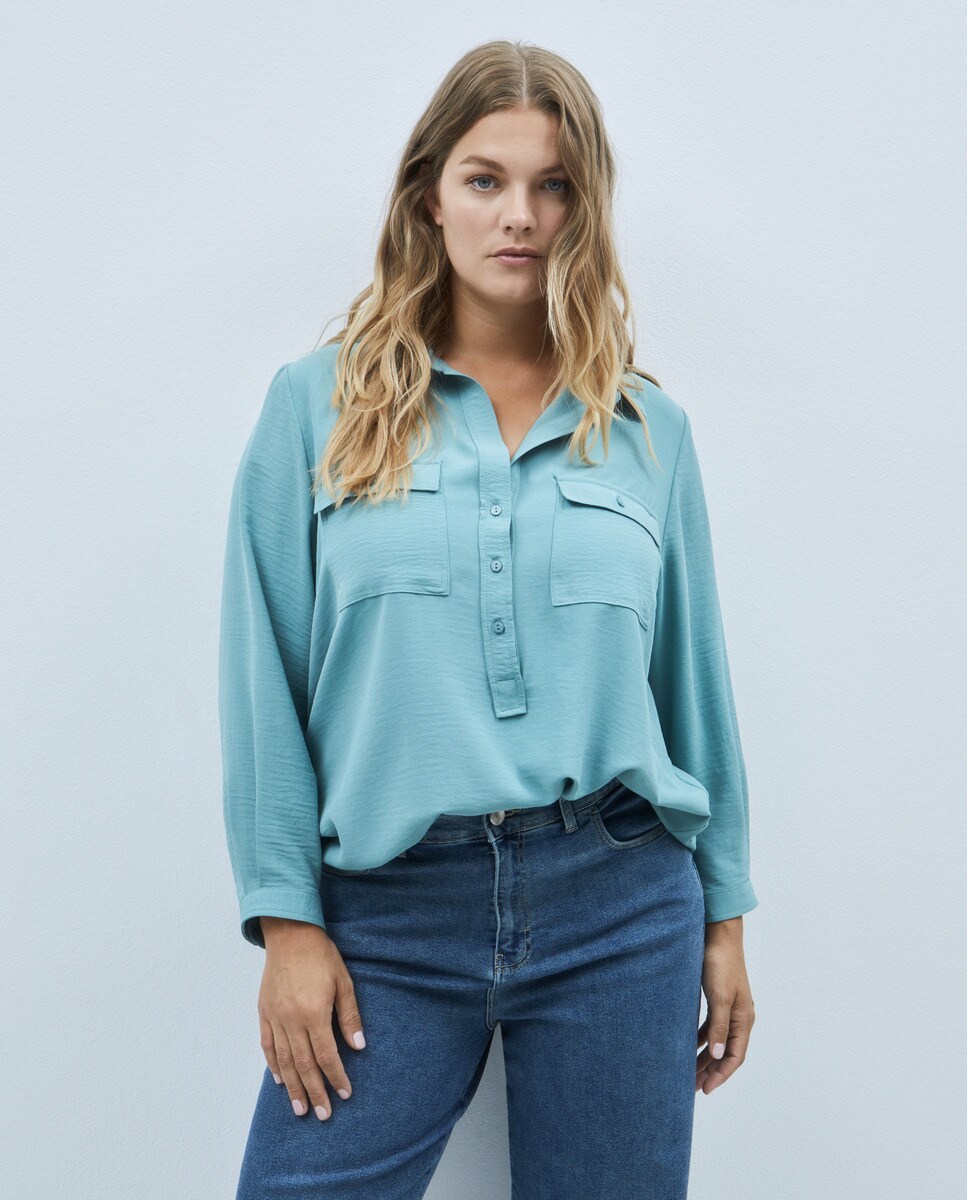 Chemise à manches longues avec poches