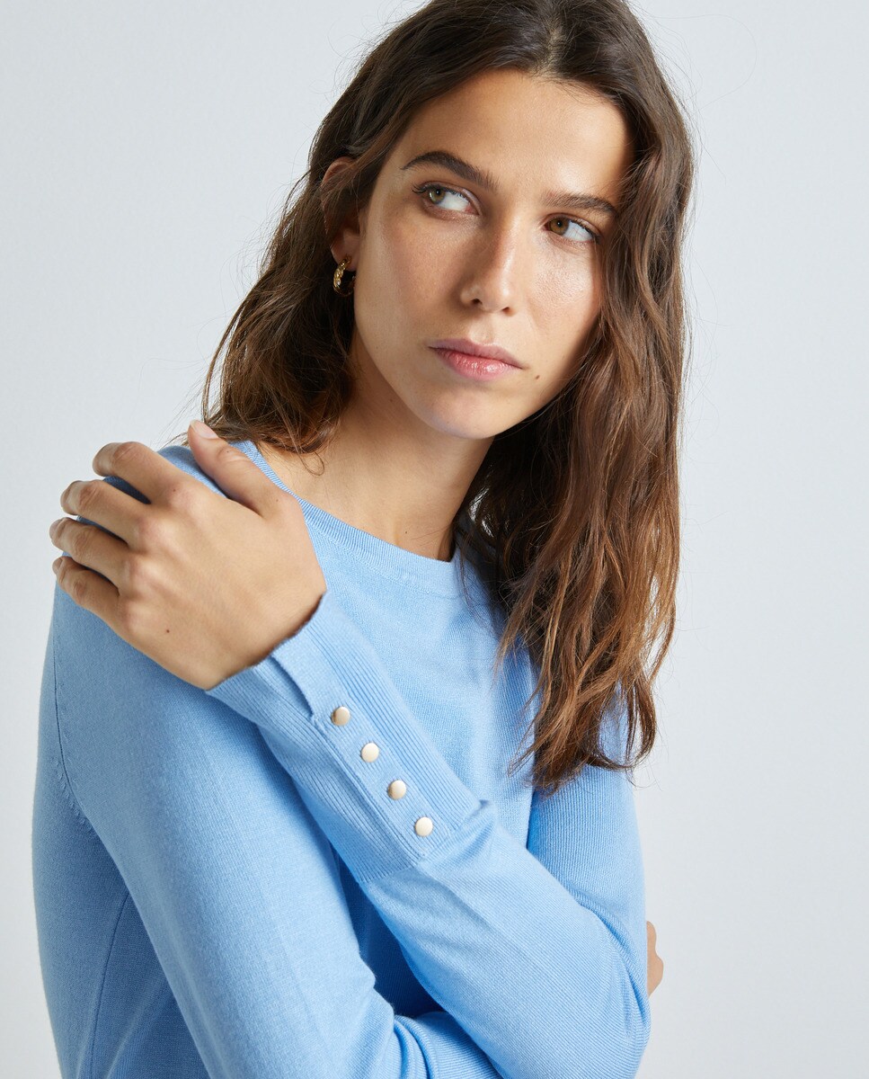 Pull basique en maille à encolure ronde