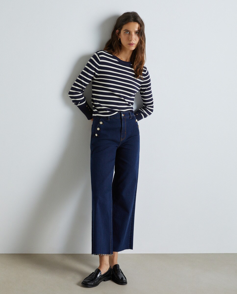 Pull basique en maille à encolure ronde