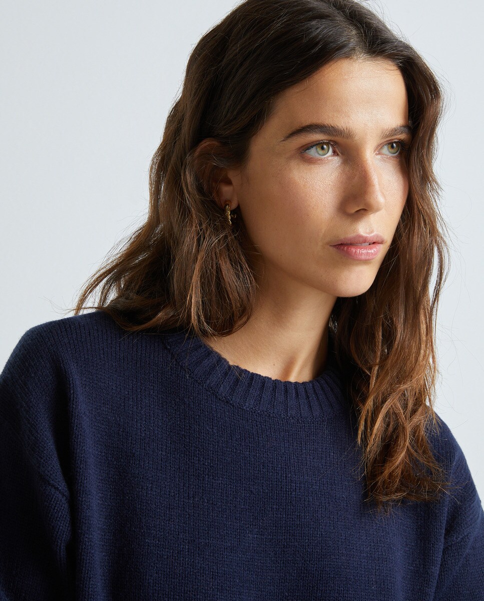 Pull en maille à col rond