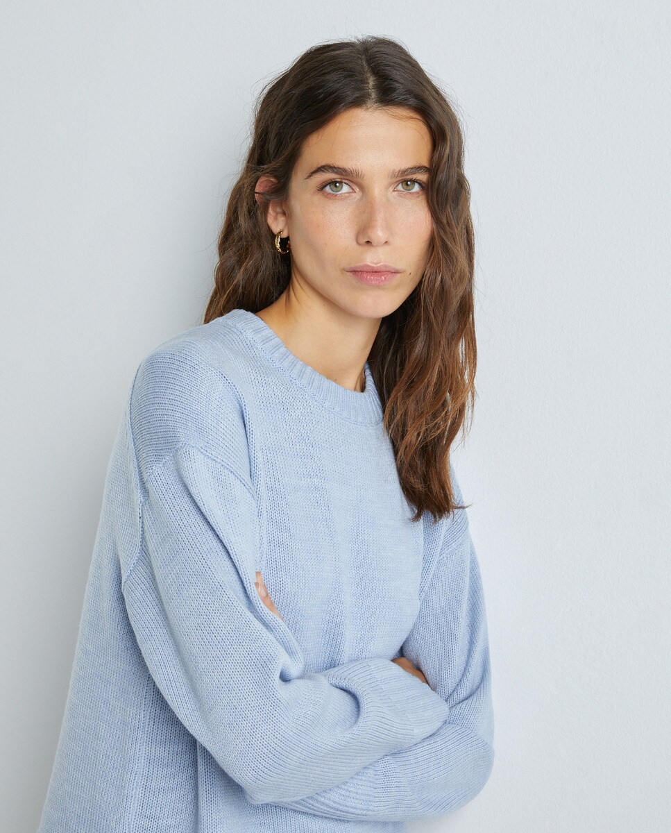 Pull en maille à col rond