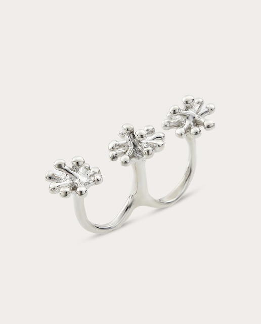 Imagen 0 de Anillo doble de plata