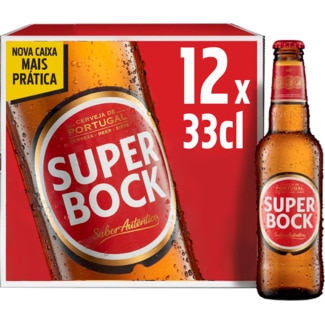 Cerveja Pack 12 unidades garrafa 33 cl - Super Bock