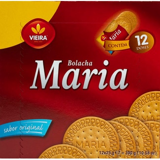 Bolachas Maria 12x25g embalagem 300 g - Vieira