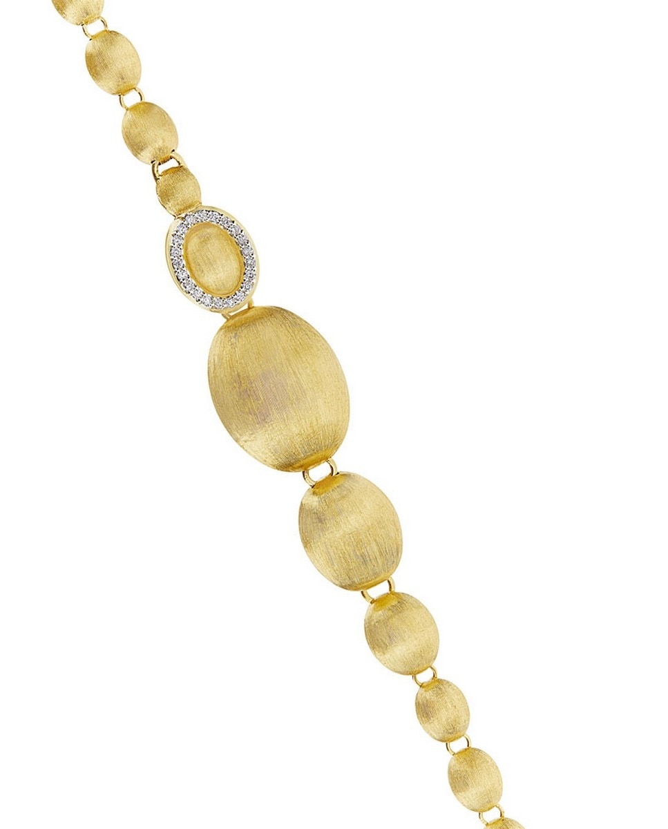 Colar "Ivy"em Ouro Gravado e Diamantes Dourado-4