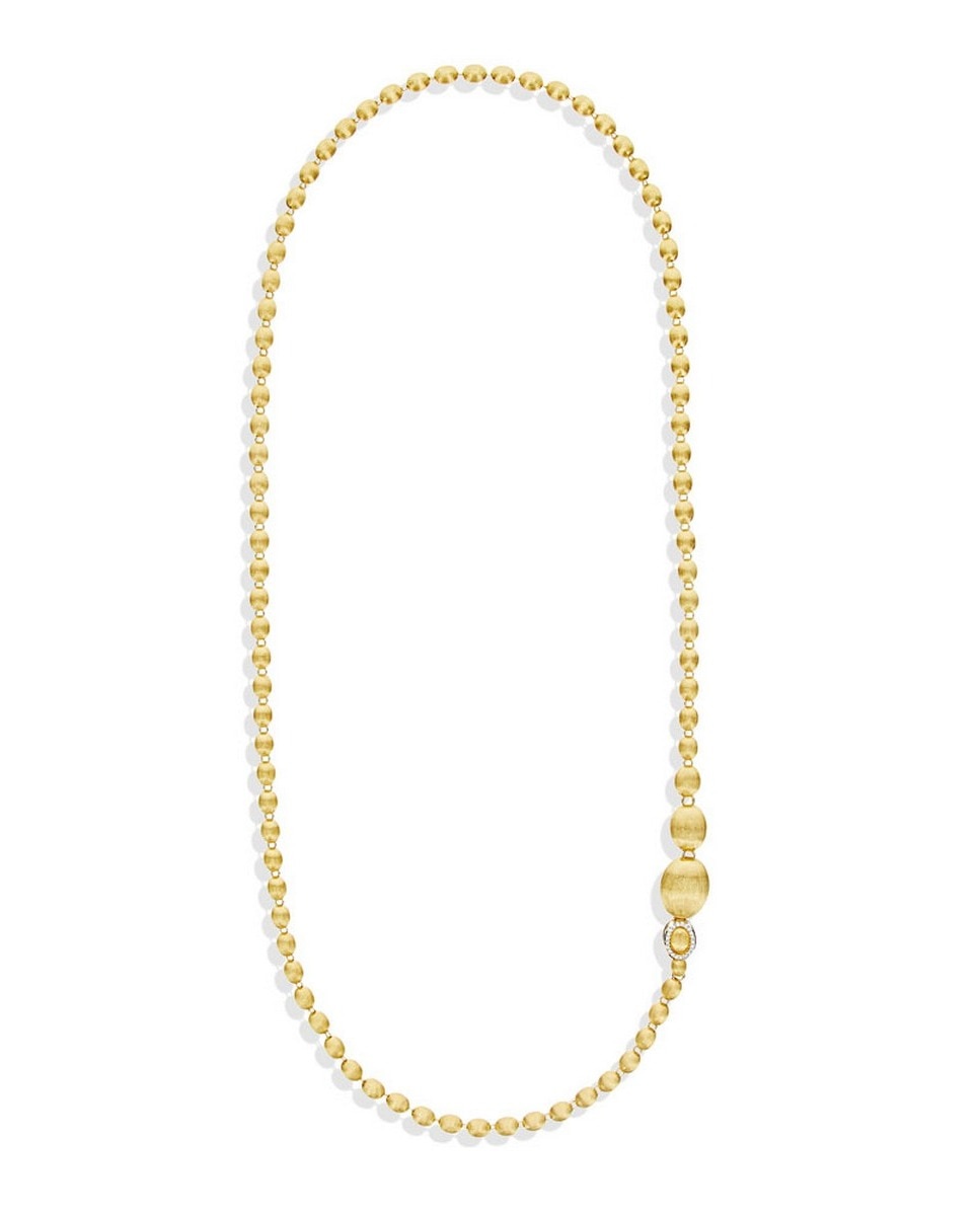 Colar "Ivy"em Ouro Gravado e Diamantes Dourado-2