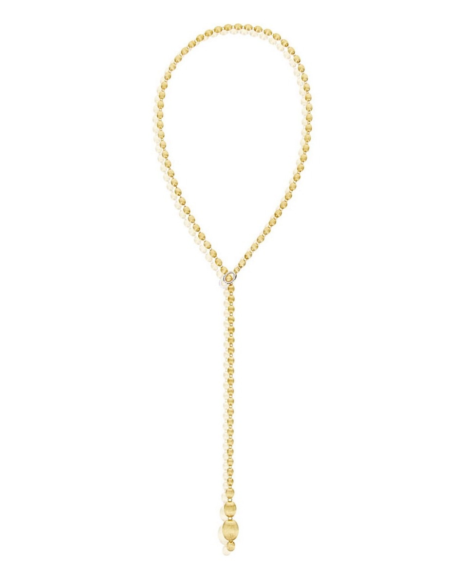 Colar "Ivy"em Ouro Gravado e Diamantes Dourado-1