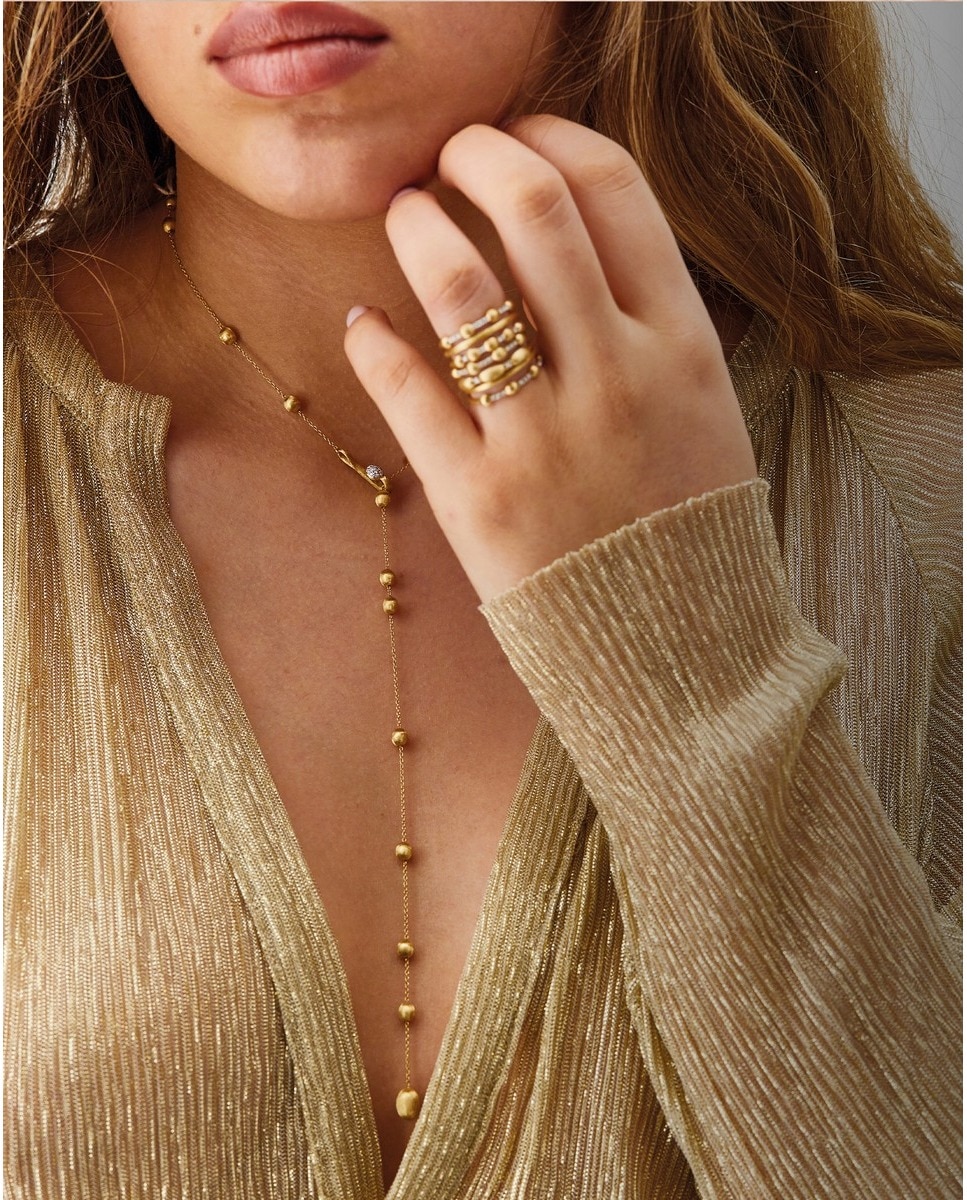 Colar "Soffio"em Ouro e Diamantes Dourado-6