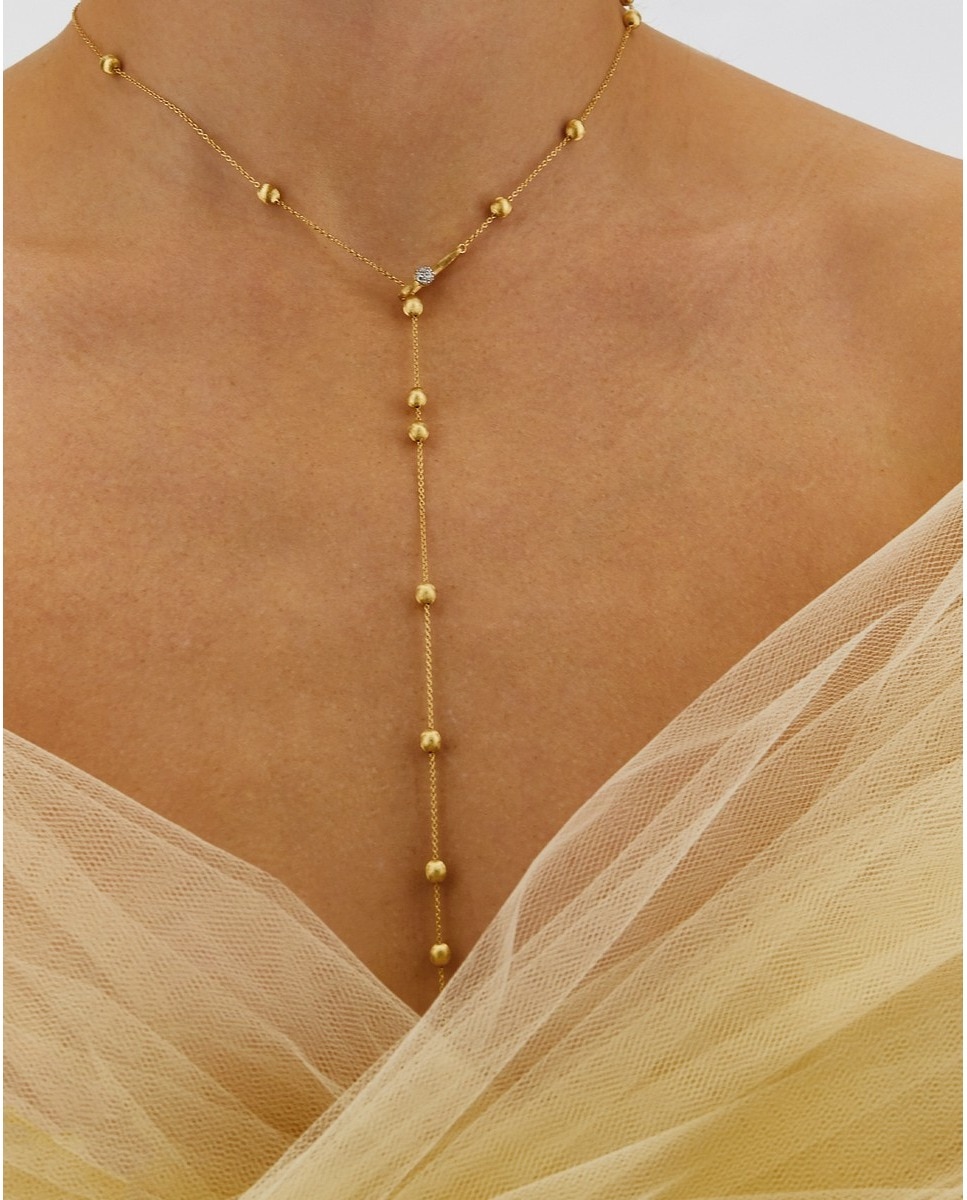 Colar "Soffio"em Ouro e Diamantes Dourado-5