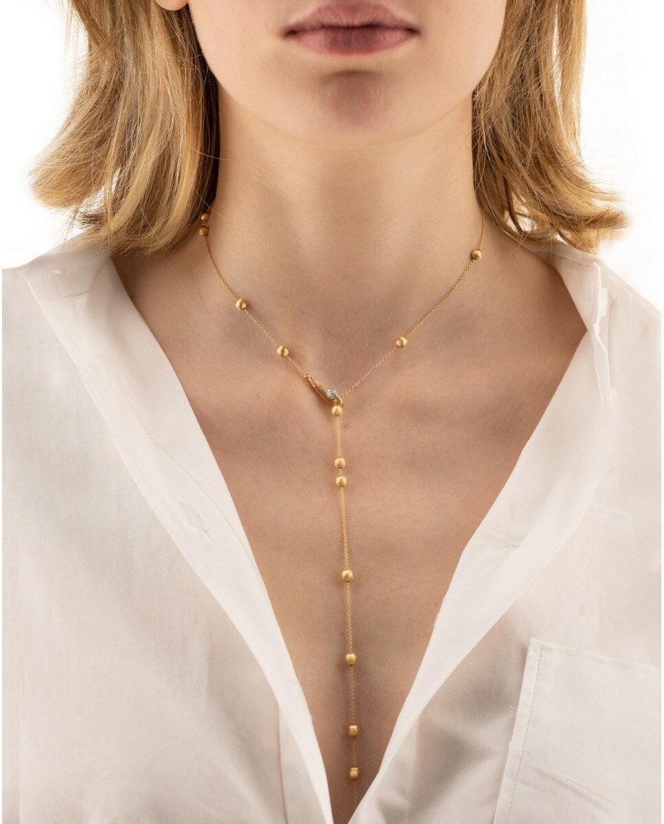 Colar "Soffio"em Ouro e Diamantes Dourado-4
