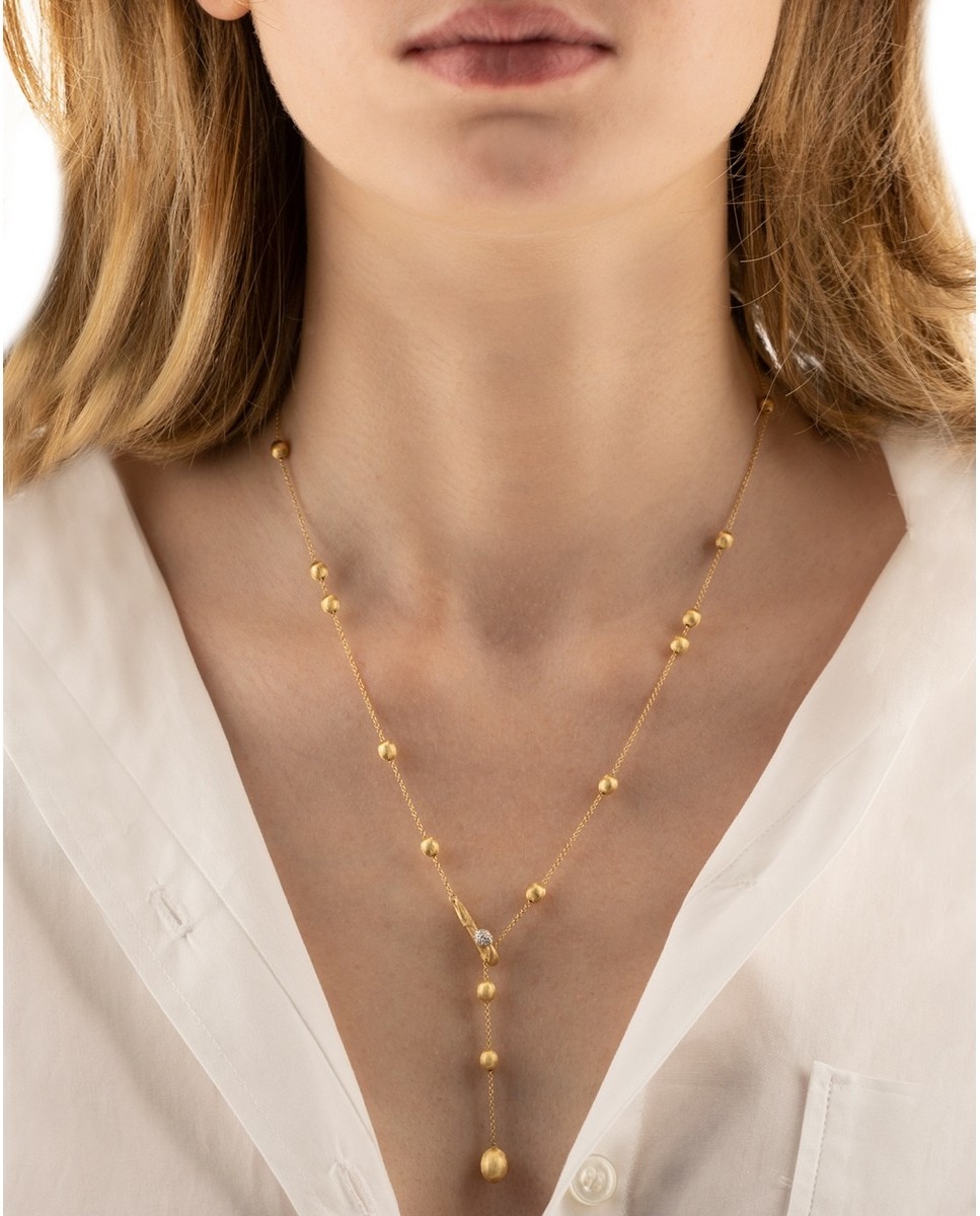 Colar "Soffio"em Ouro e Diamantes Dourado-3